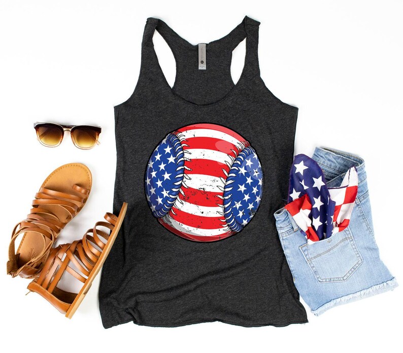 Baseball Shirt mit der amerikanischen Flagge / Softball Shirt / 4 Bild 2