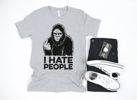 bigfoot i hate people shirt