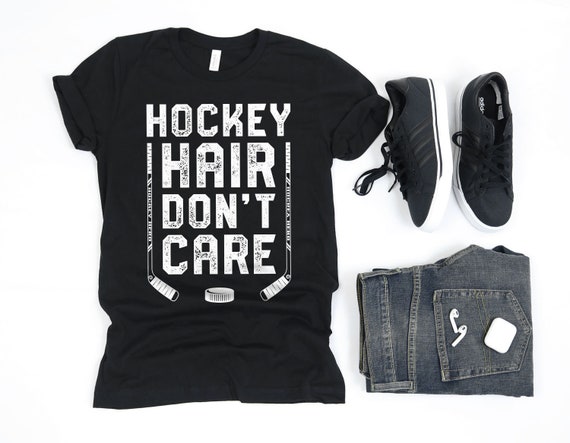 Hockey Hair Dont Care Shirt Hockey Shirt Hockey Gifts Etsy