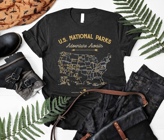 Us National Parks Map T-Shirt Us National Parks Map T-Shirt