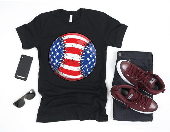 Baseball American Flag Shirt / Softball Shirt / 4th of July Shirt / Fourth of July / 4th july shirt / American Flag Shirt / Tank Top Hoodie