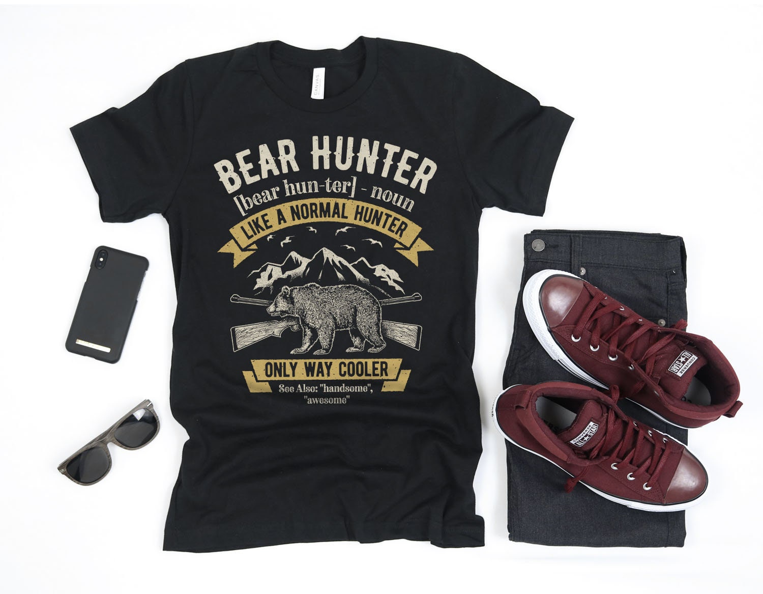 Bear Hunter Shirt / Hunting Shirt / Hunting Gift / Hunting / Etsy