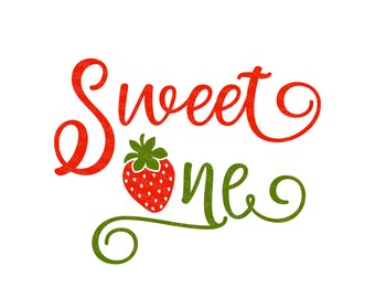 Strawberry One Svg Etsy