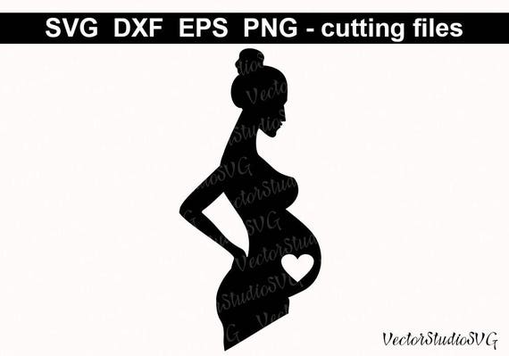 Download Silhouette Pregnant Woman SVG Cut File Pregnancy Baby is ...