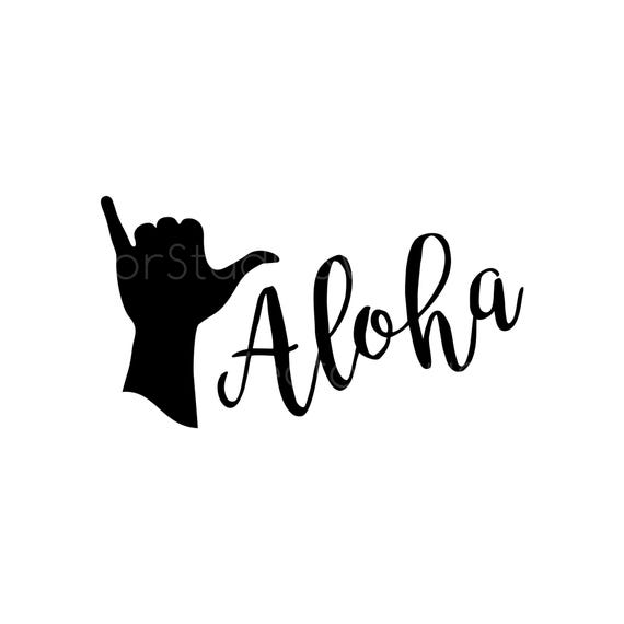 Aloha SVG, Shaka Hand SVG, Hawaiian Surf Design, Beach Vacation