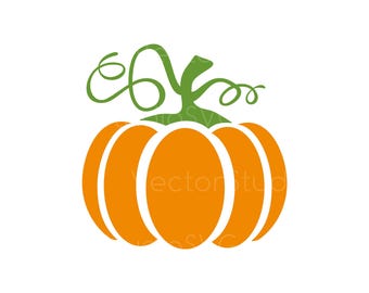Pumpkin Silhouette SVG, Simple Fall Pumpkin Cut File (Digital Download)