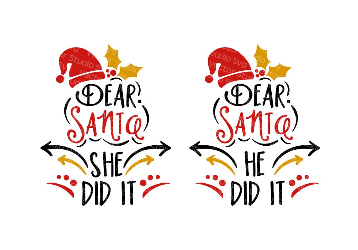 10 Funny Christmas Quotes Svg Dear Santa Svg Bundle Etsy