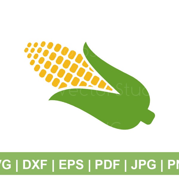 Corn Svg, Corn Stalk Svg, Harvest Cut Files - Svg Dxf Eps Pdf Jpg Png - Commercial Use