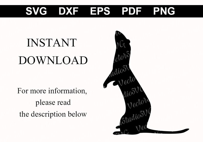 Download Ferret Svg Weasel Svg Animal Silhouette For Commercial Use ...