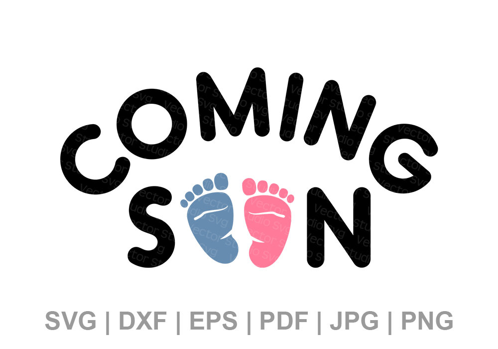 Pregnancy Announcement, Baby Coming Soon Svg, Baby Shower Clipart