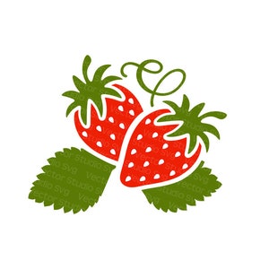 Strawberry Svg, Summer Fruit Svg, Strawberry Clipart - Dxf Eps Pdf Jpg Png - Utilisation commerciale