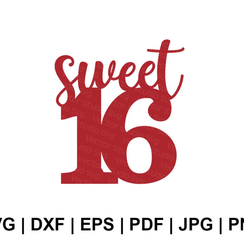 Sweet 16 Svg - Etsy