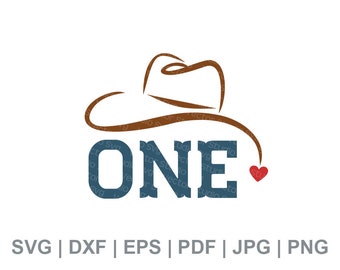1st Birthday Cowboy Svg, One Svg, First Rodeo Birthday - Svg Dxf Eps Pdf Jpg Png