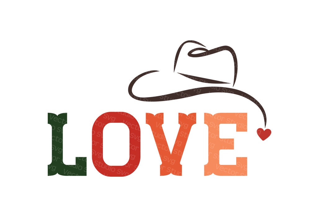 Western Love Svg Cowboy Valentines Svg Cowgirl Svg | Etsy