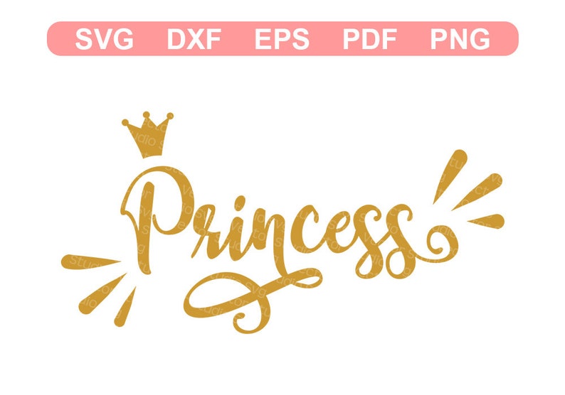 Download Princess SVG Crown and Sparkles Cricut Cut Files ...