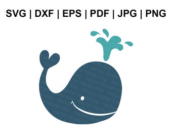 Whale Svg, Dxf, Eps, Pdf, Jpg, Png