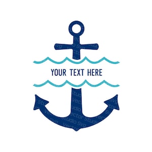 Sea Anchor Monogram Frame Svg - Svg Dxf Eps Pdf Jpg Png - Commercial Use