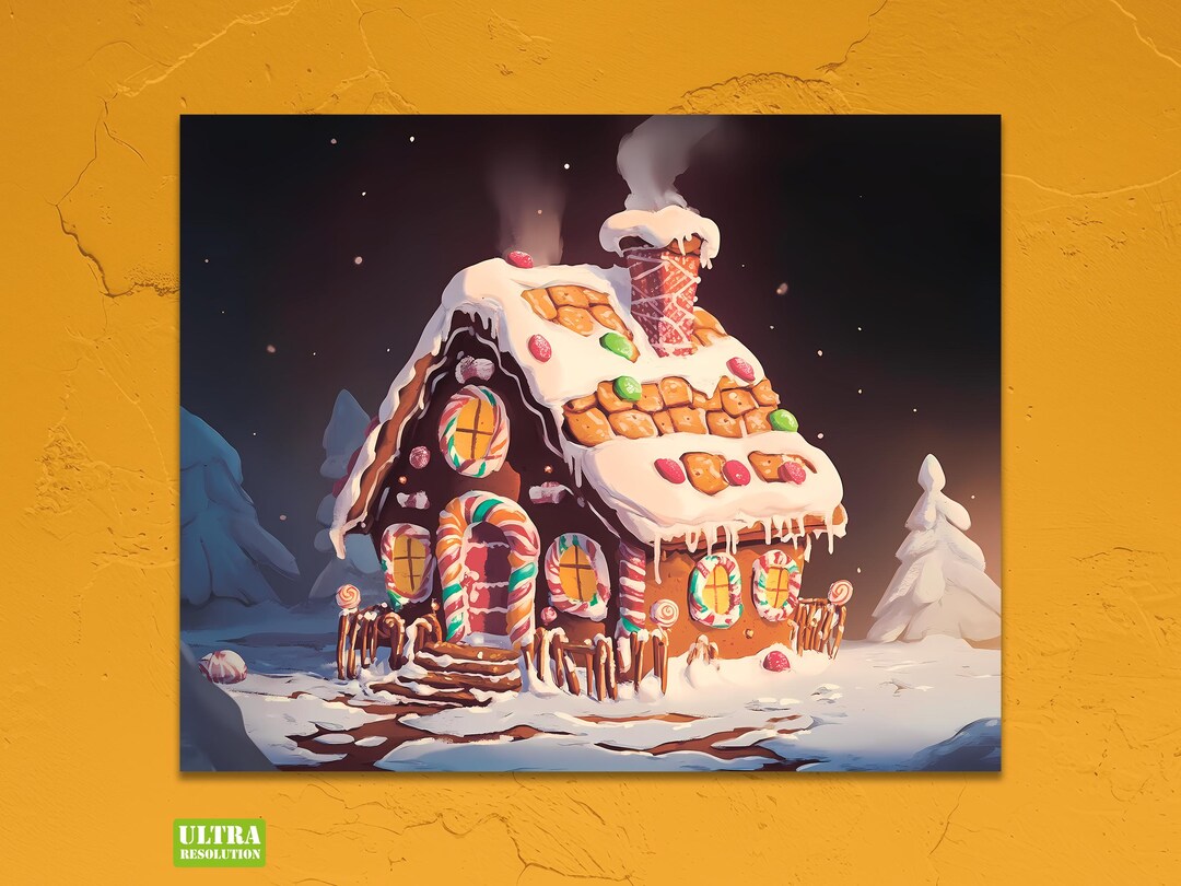 Gingerbread House PNG Christmas Poster New Year Gifts Holiday Decor