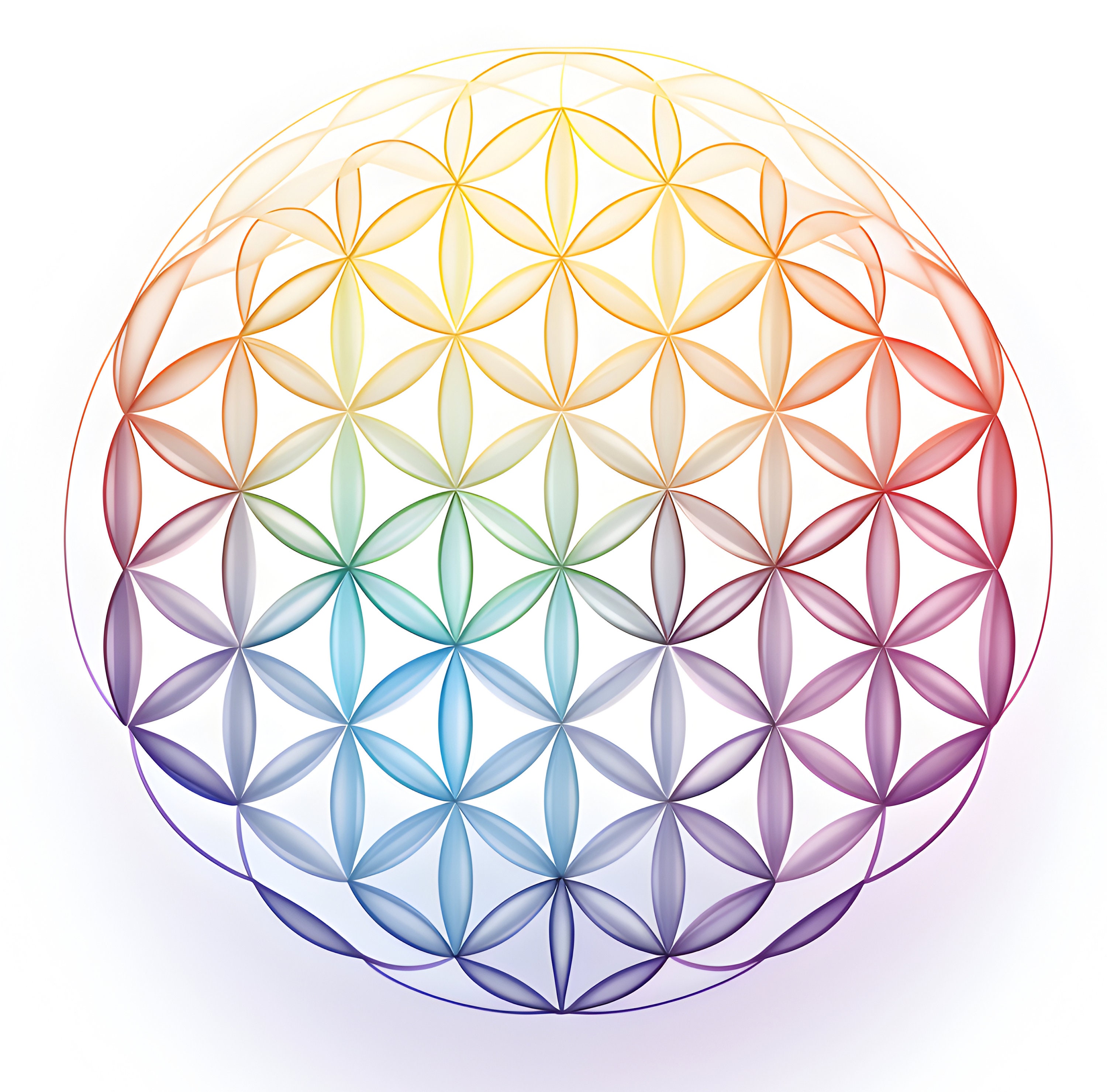 Line Art Painting Merkaba Minimalist Wall Art Fibonacci Seed Etsy