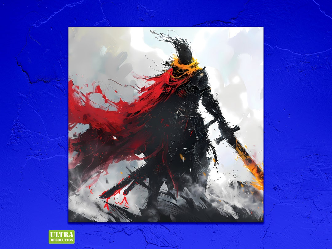 Abstract Knight Abstract Knight Art Print: Fantasy Gaming Decor (PNG Digital Download ...