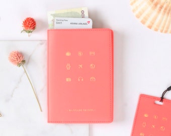 Gerbera Daisy Vinyl Passport Holder Personalized