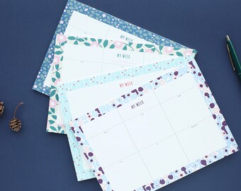 Large desk calendar | Etsy