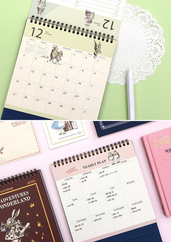 Calendrier 2023 Alice Au Pays Des Merveilles Calendrier De Bureau 2022 Alice Au Pays Des Merveilles | Etsy Canada