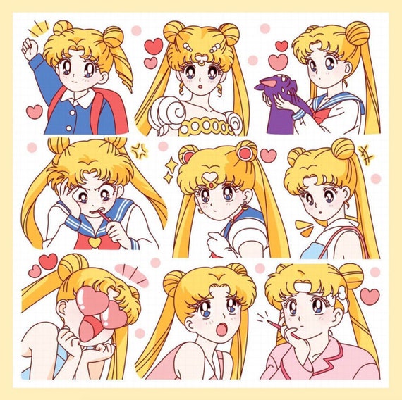 sailor moon stickers japanese manga planner stickers etsy