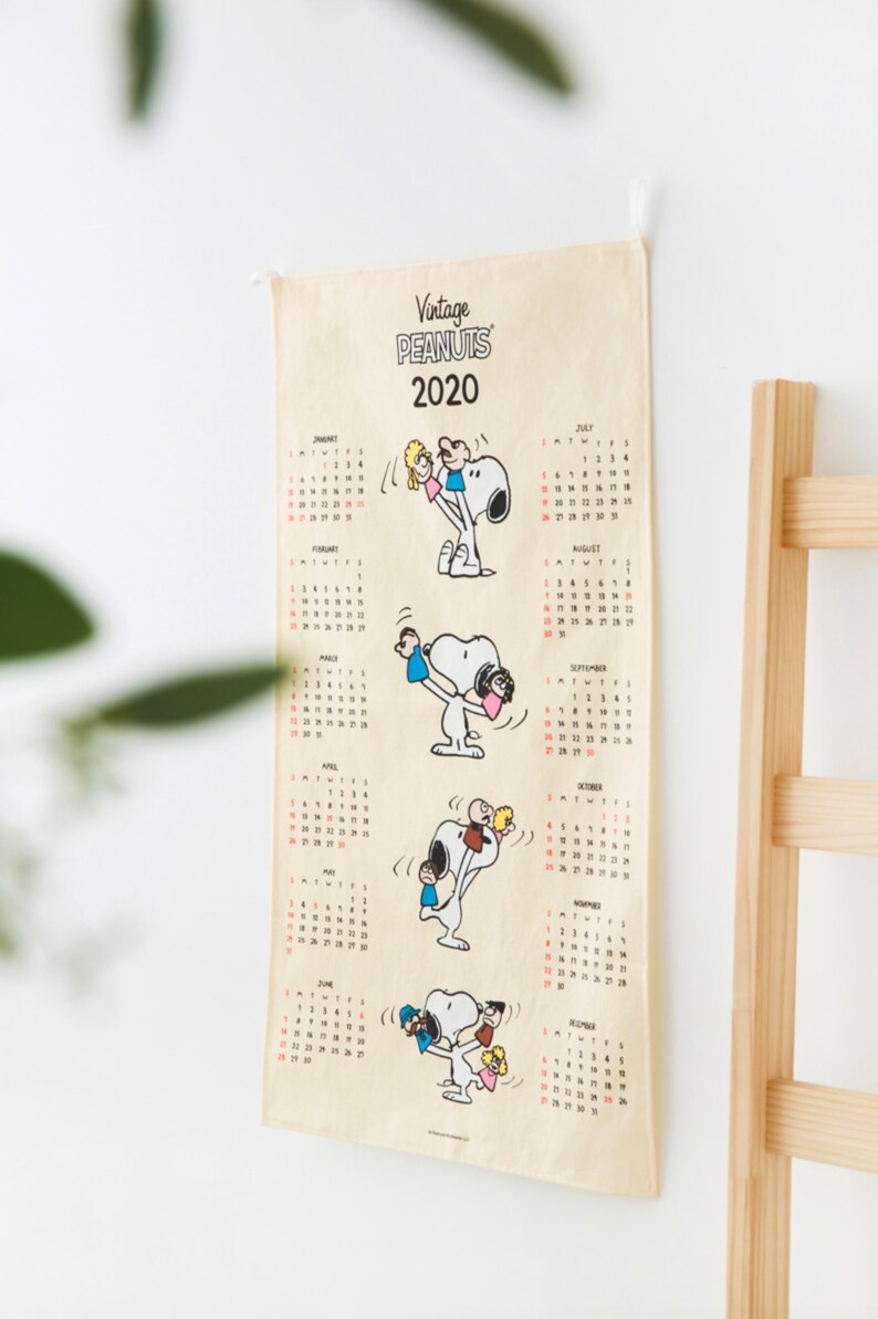 2020 Snoopy Wall Calendar 2020 Calendar Desk Schedule Etsy