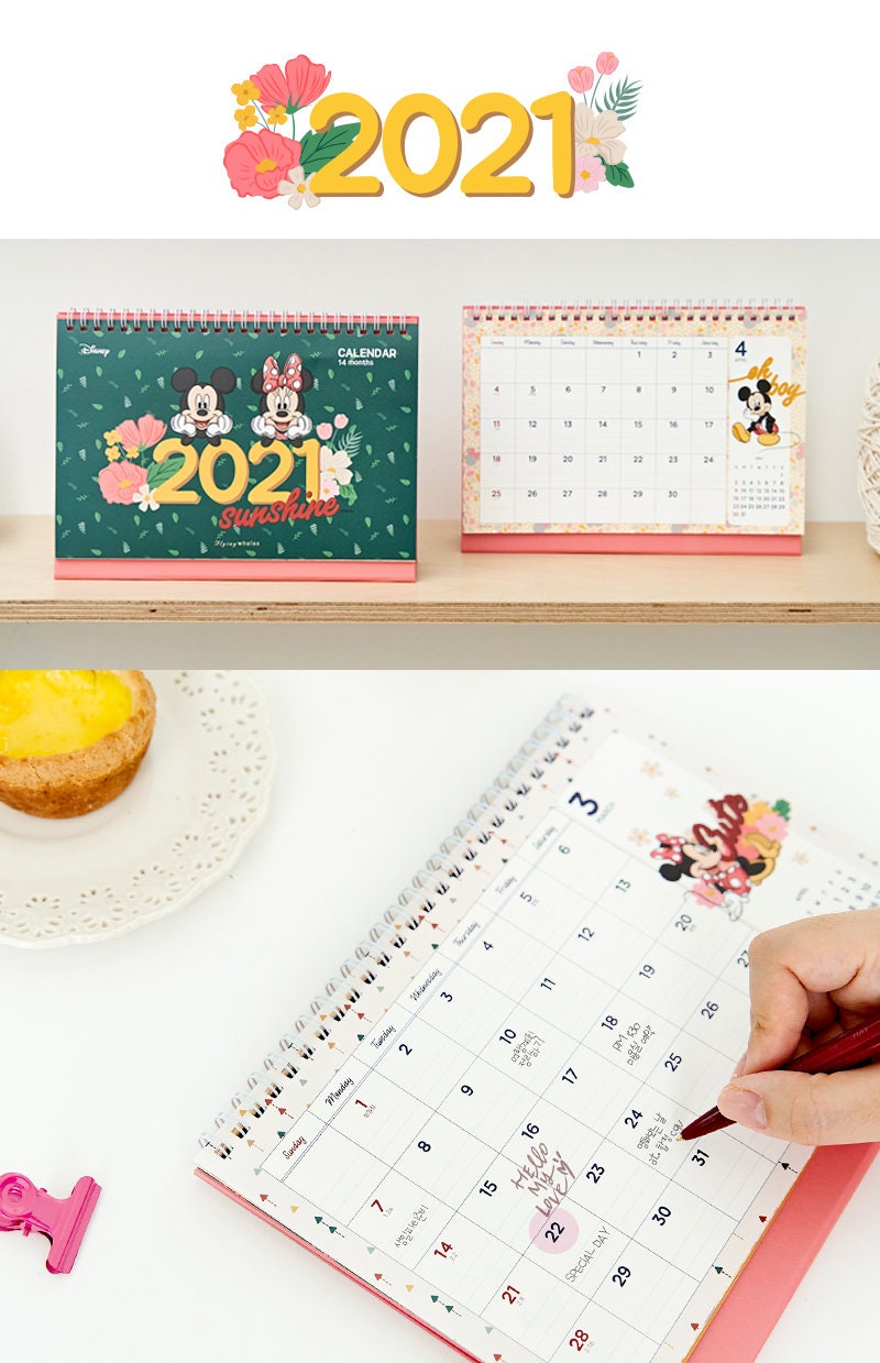 2021 DISNEY DESK CALENDAR Desk Schedule Note 2021 Etsy