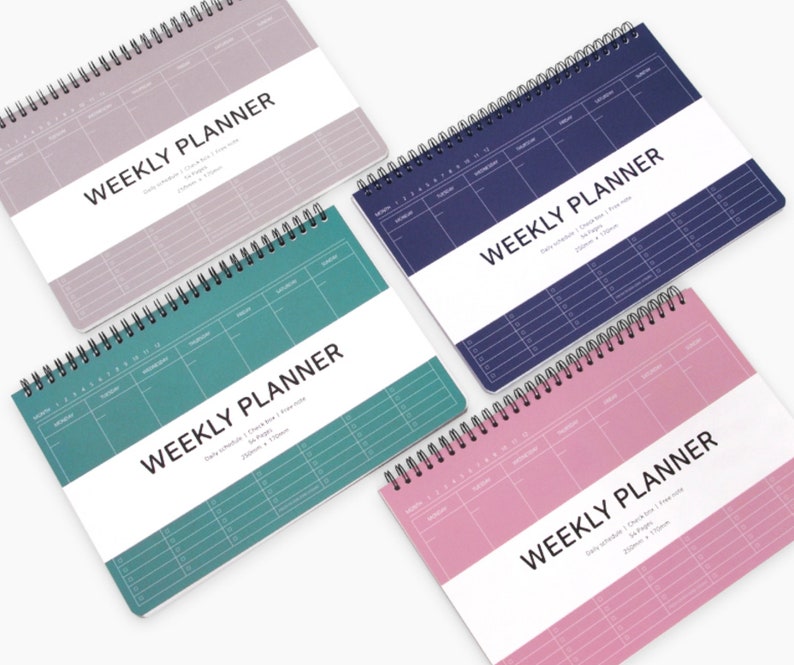 WEEKLY PLANNER Weekly Scheduler Stationery Desk Calendar Etsy