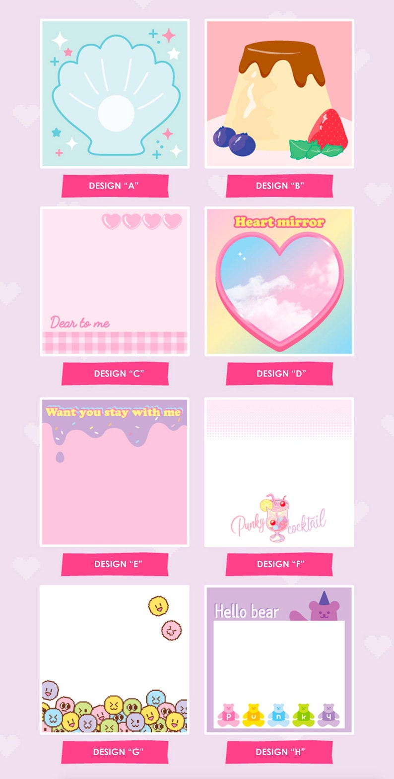 MEMO PAD 8 Diseños Memo Colorido / Memopad / Bloc de notas / Etsy