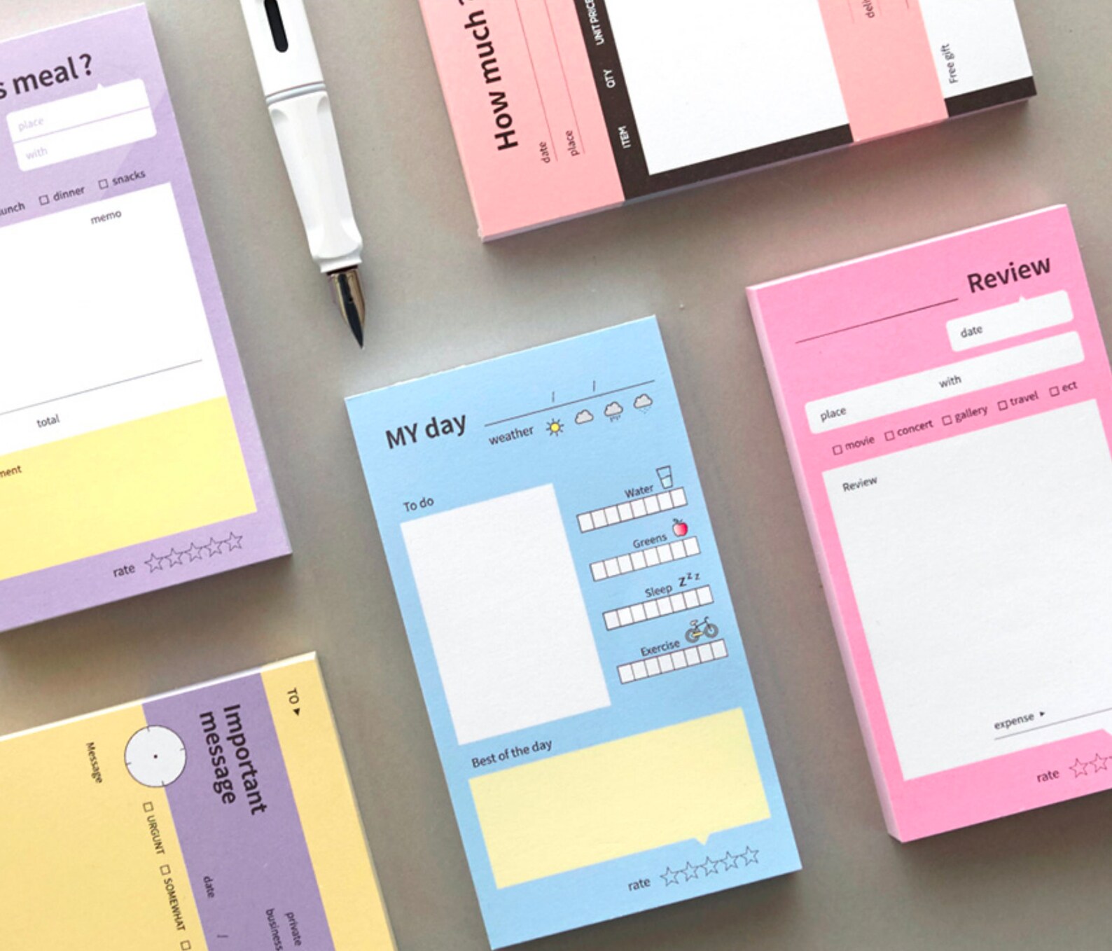 IMPORTANT MESSAGE NOTEPAD Colorful Memo Memopad Notepad Etsy