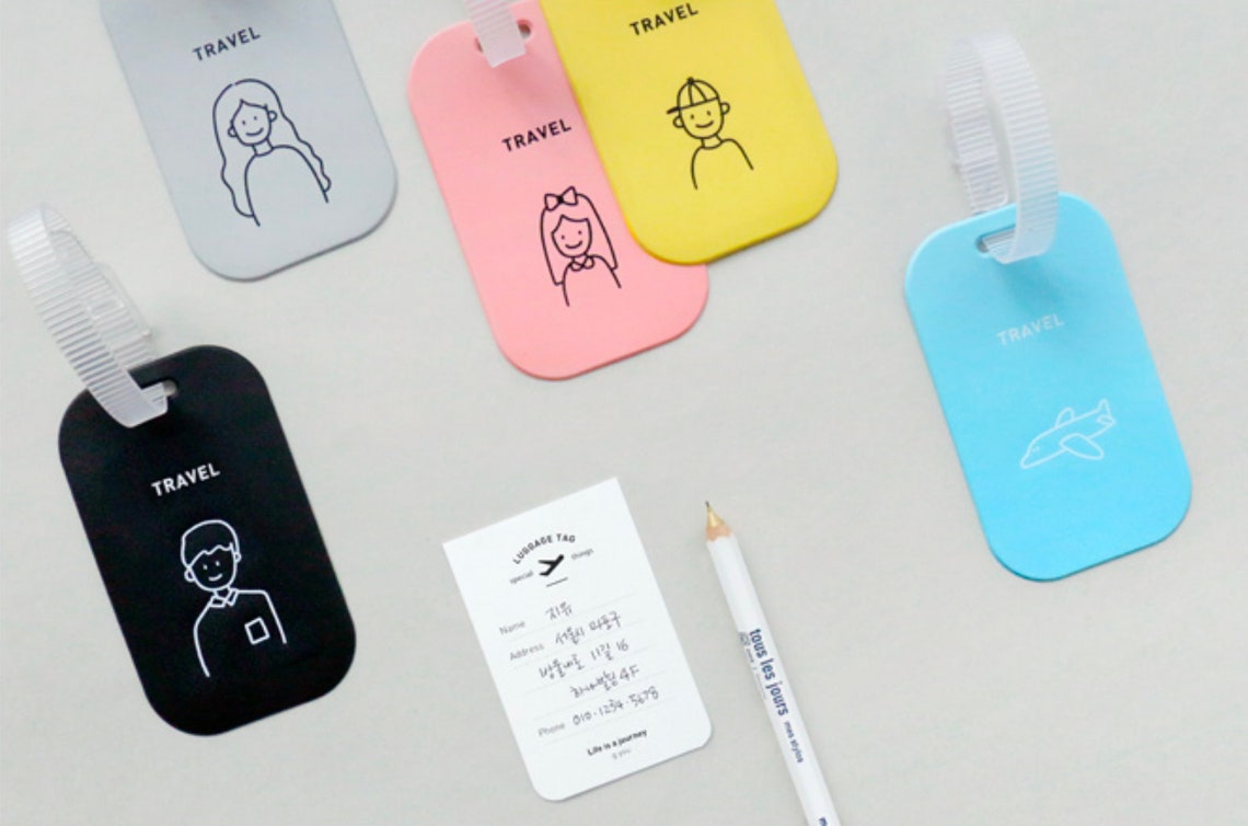 TRAVEL NAME TAG 5 Colors Travel Accessories Luggage Tag Etsy