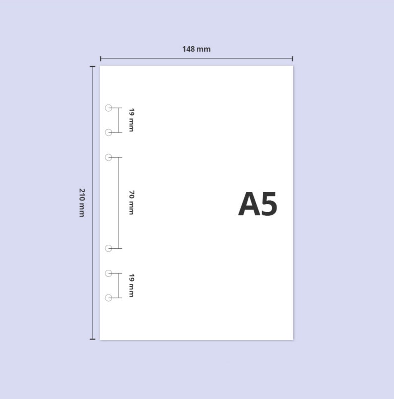 A5 PLANNER REFILL Printed Planner Inserts Plain Plan Etsy