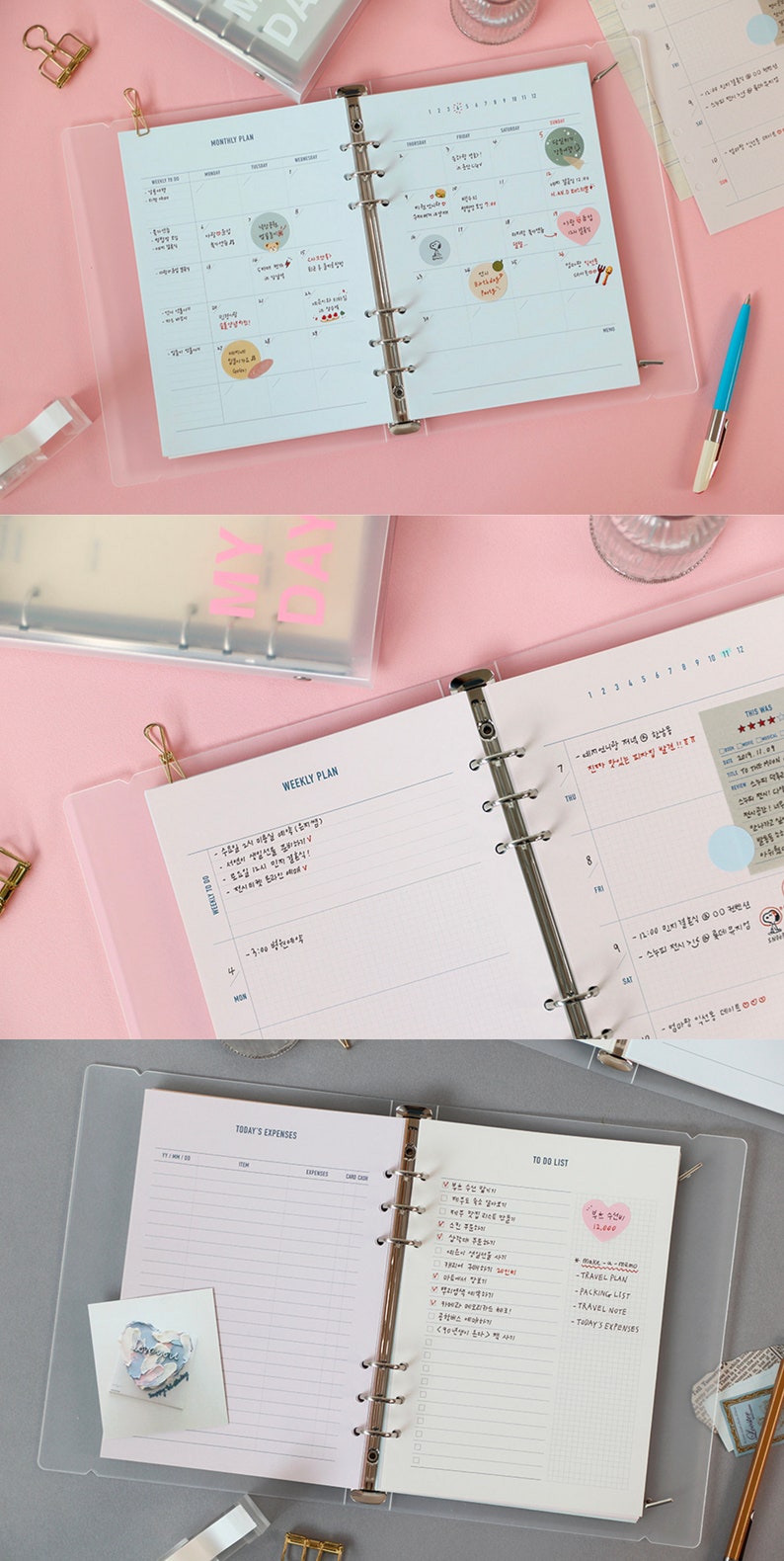 A5 PLANNER REFILL Printed Planner Inserts Plain Plan Etsy