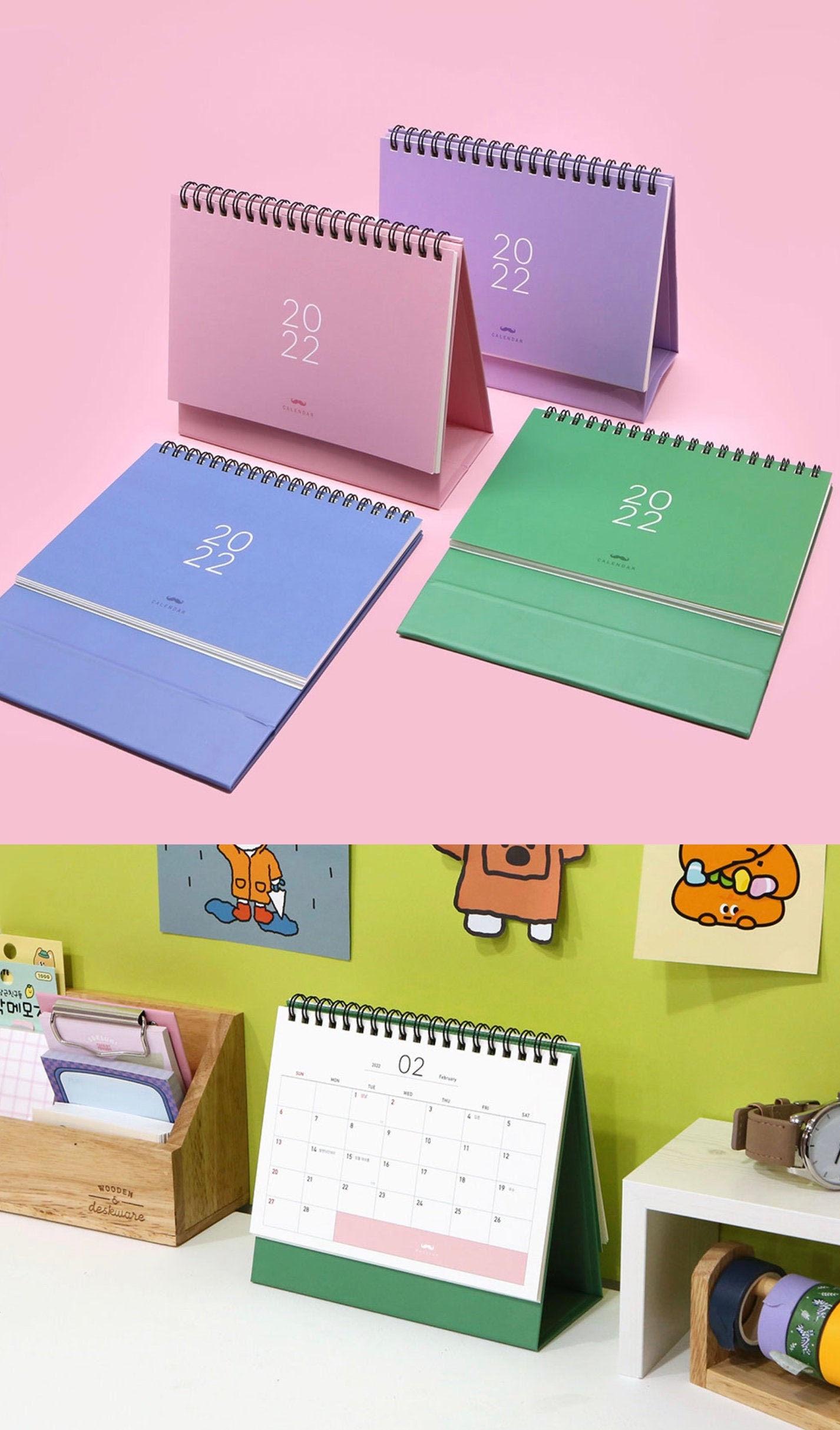 Schedule 4 2022 2022 Pastel Desk Calendar 4 Colors Desk Schedule Note | Etsy Australia