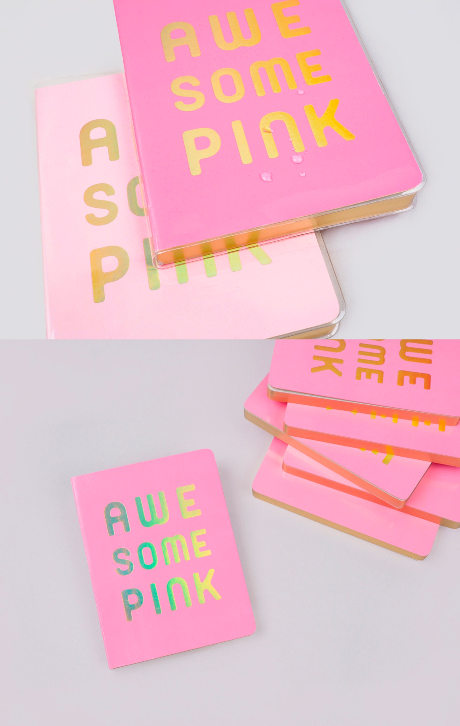 GOLD FOIL PINK Notebook Medium Notebook Writing Journal Etsy