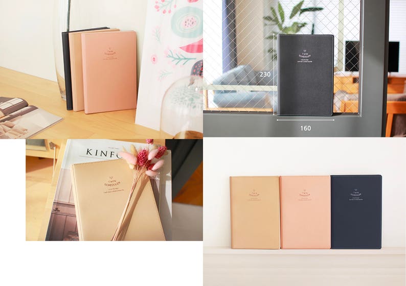 FAUX LEATHER PLANNER Monthly Planner Yearly Planner Faux Etsy