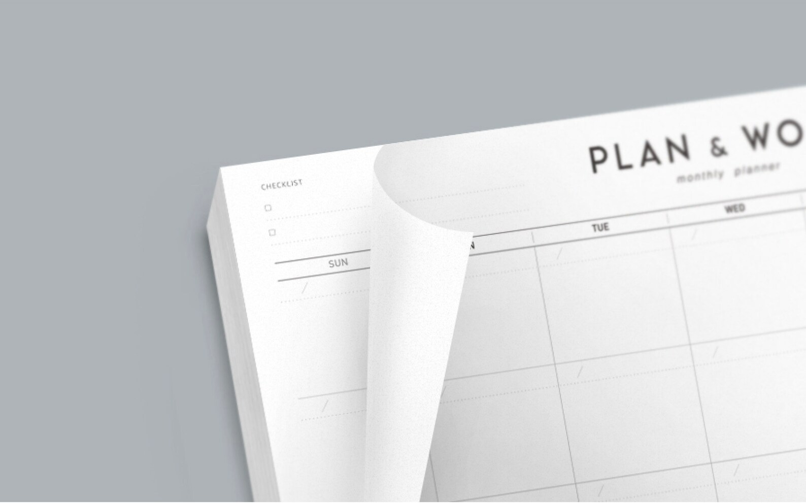 DESK MONTHLY PLANNER Large Planner A4 Planner Planner Etsy