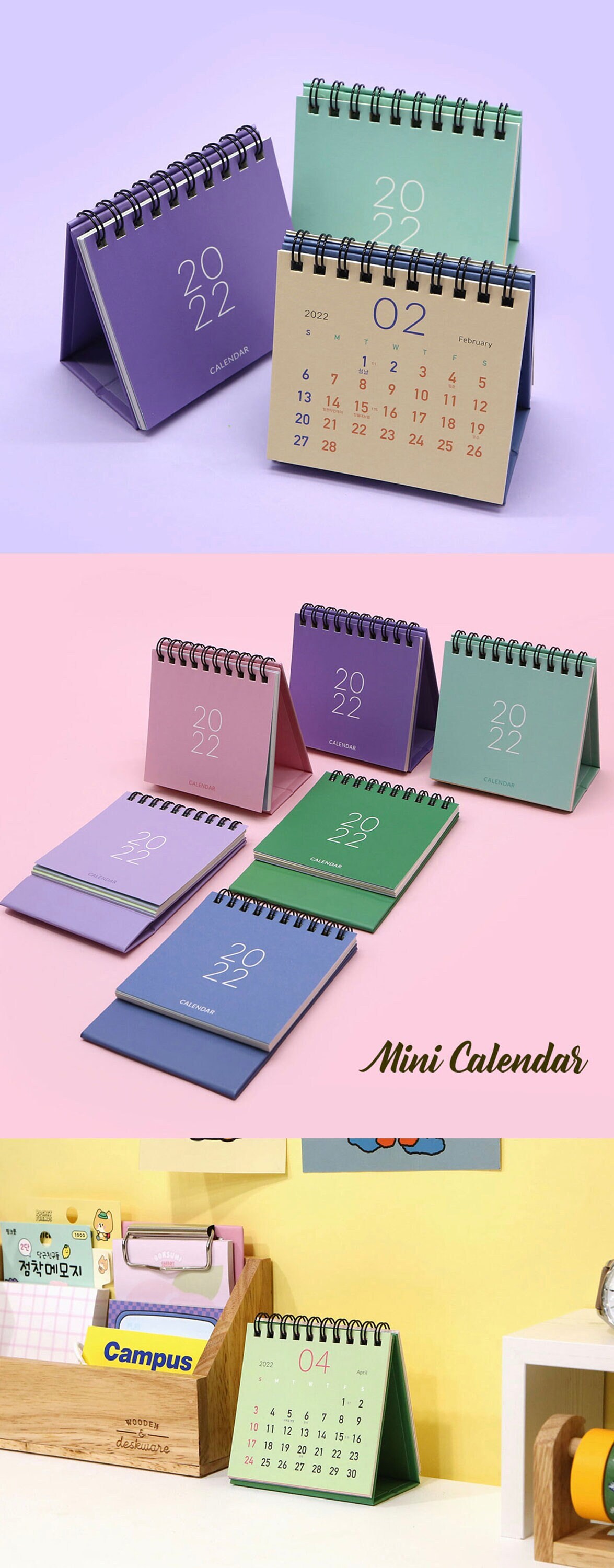 Schedule 6 2022 2022 Pastel Desk Calendar 6 Colors Desk Schedule Note | Etsy Singapore