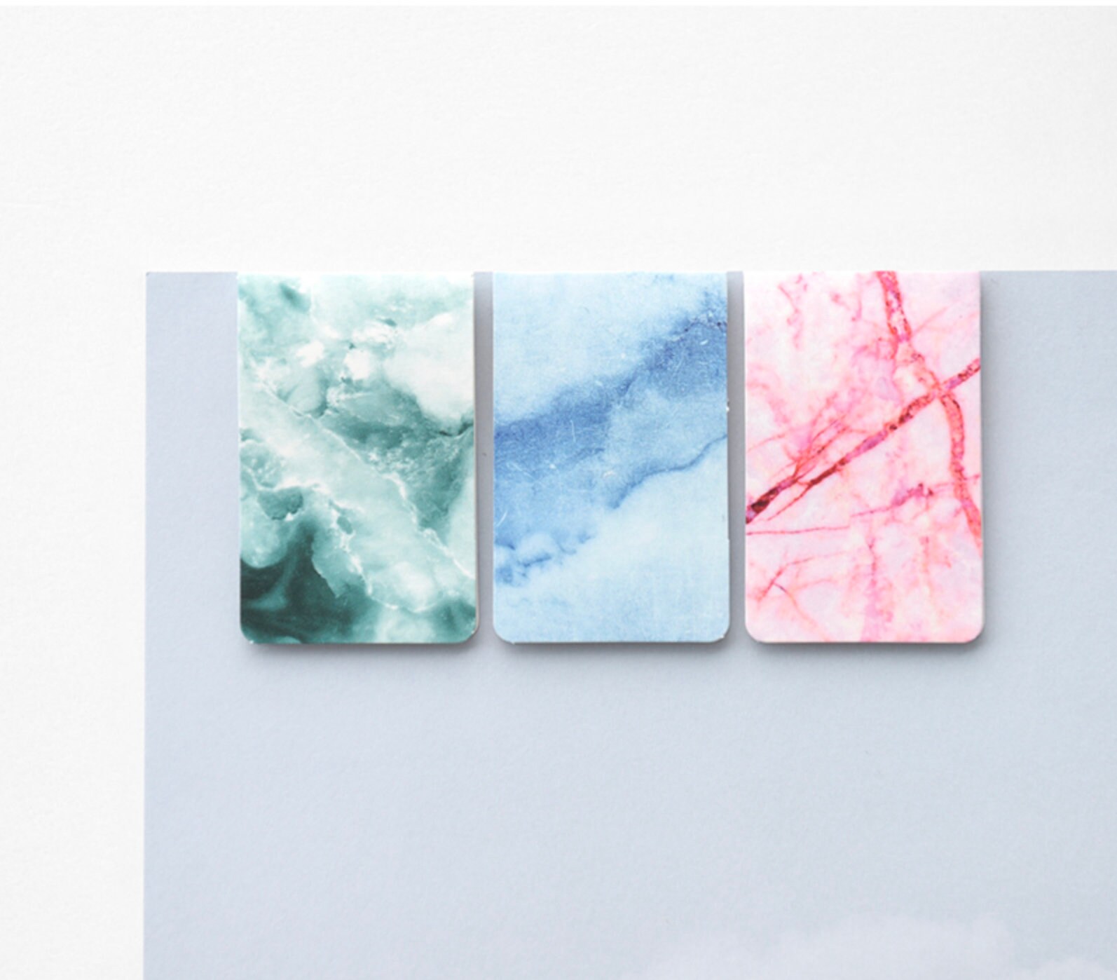 3 MARBLE MAGNETIC BOOKMARKS Bookmark for Planner Journal | Etsy