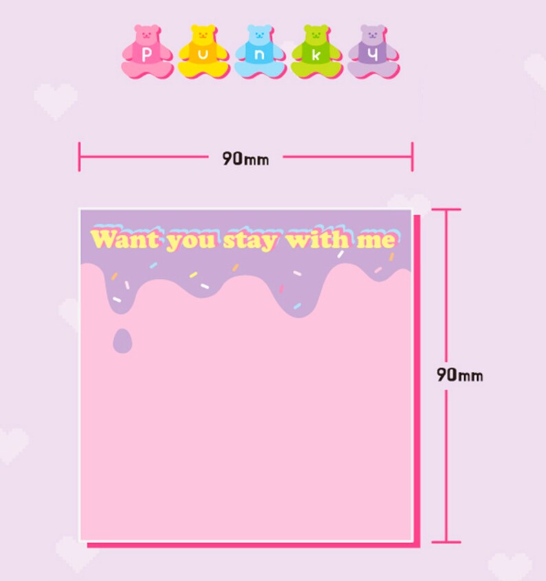 MEMO PAD 8 Designs Colorful Memo Memopad Notepad Etsy