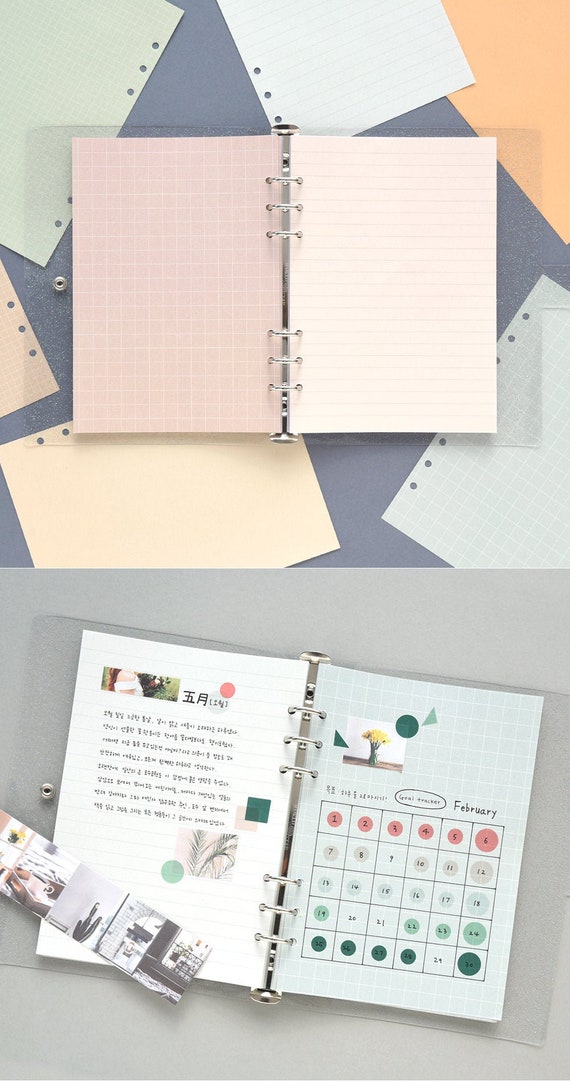 Plain Plan Refill Printed Planner Inserts Diary Organizer A5 INDEX