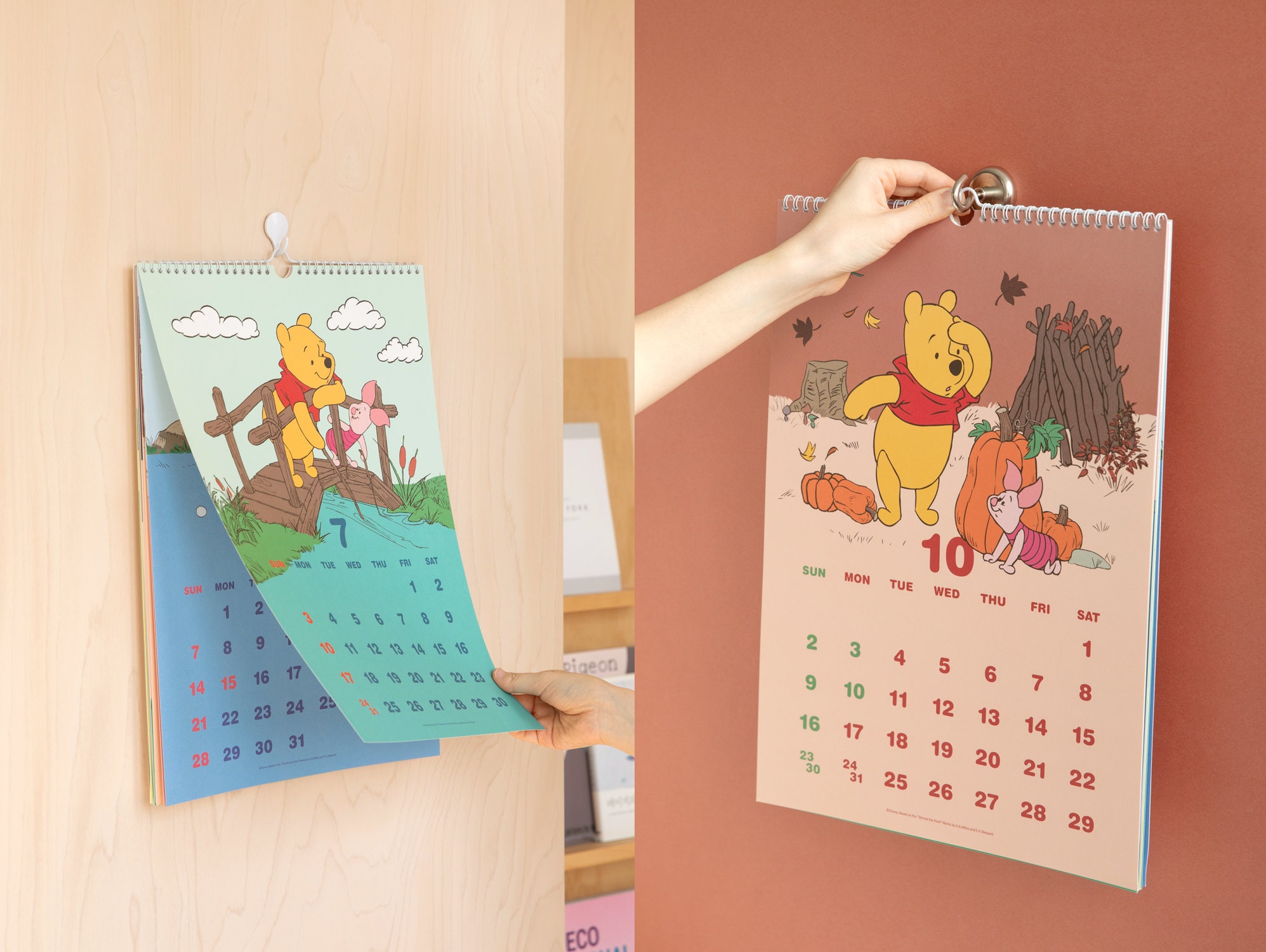 2022-wall-calendar-winnie-the-pooh-2022-calendar-desk-etsy-canada