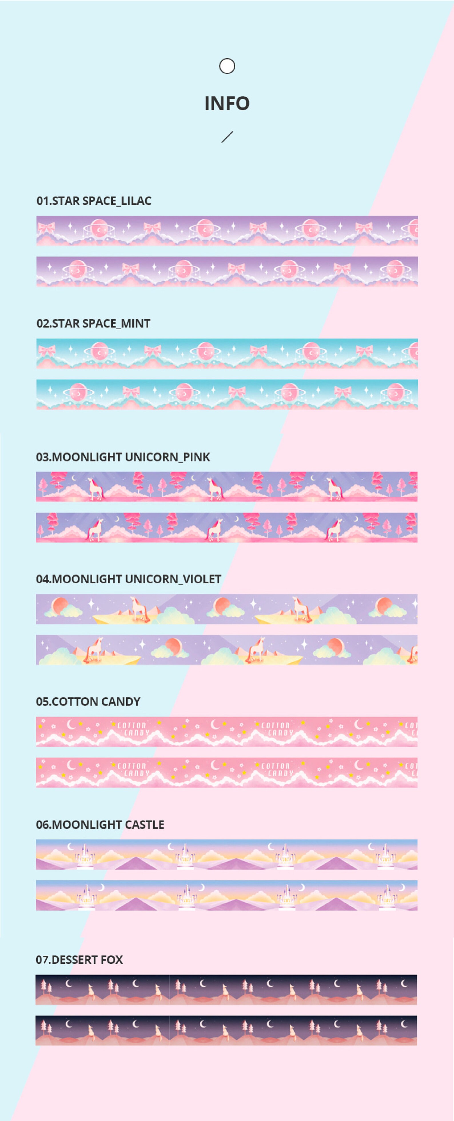 MOONLIGHT WASHI TAPE Masking Tape Korean Washi Tape Deco Etsy