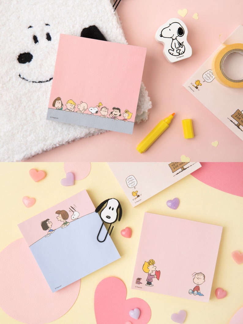 SNOOPY MEMO PAD Colorful Memo Memopad Notepad Etsy