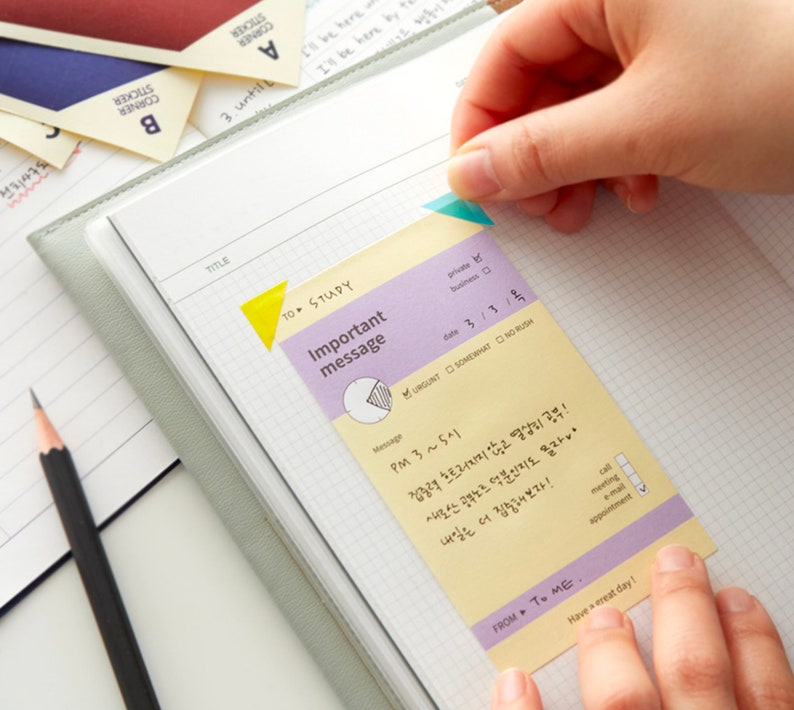 IMPORTANT MESSAGE NOTEPAD Colorful Memo Memopad Notepad Etsy