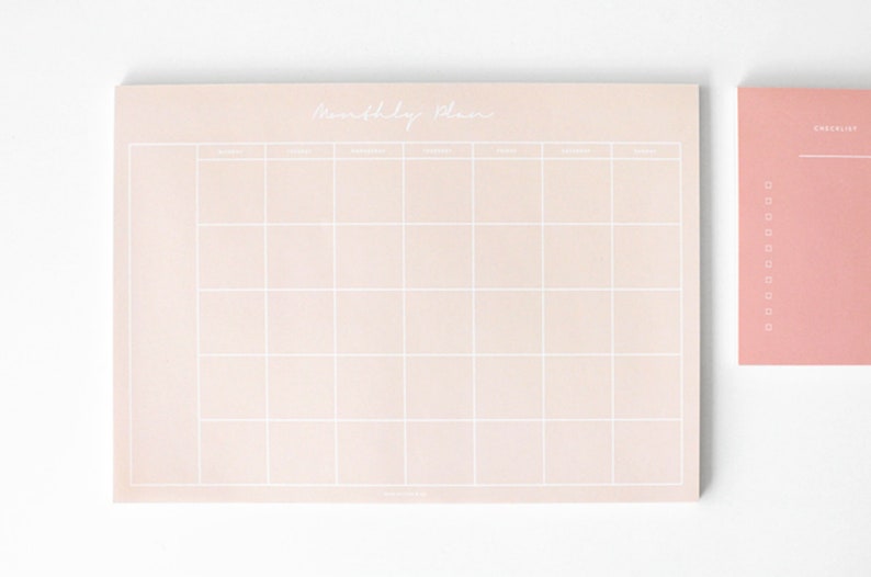 DESK MONTHLY PLANNER Large Planner A4 Planner Planner Etsy