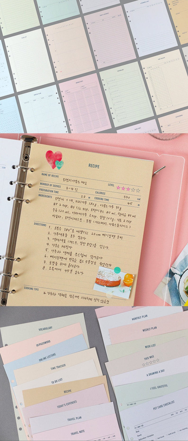 A5 PLANNER REFILL Printed Planner Inserts Plain Plan Etsy